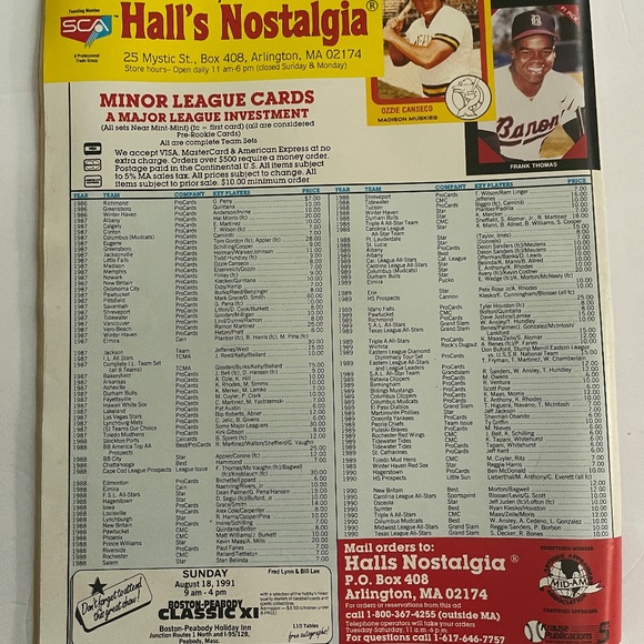 1991 Baseball Card News -Cal Ripken Jr. On the cover - Picture 2 of 3